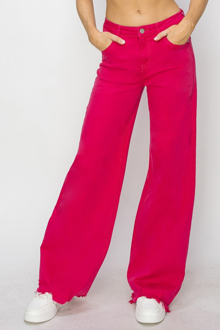 RISEN Pop High Rise Wide Leg Jeans