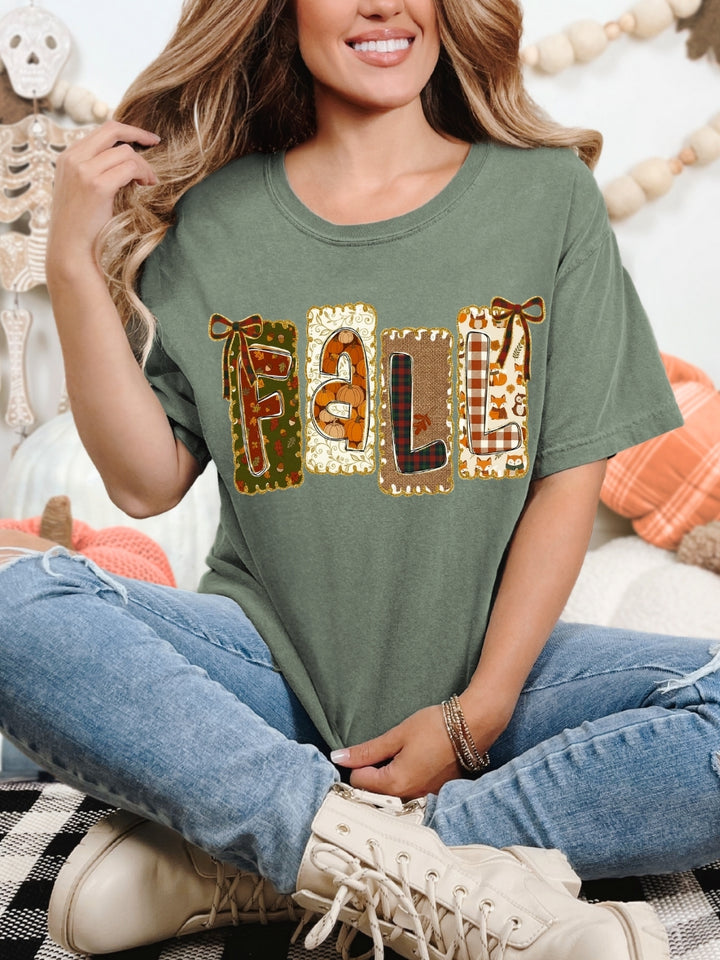 Comfort Colors Preppy Plaid Fall T-Shirt