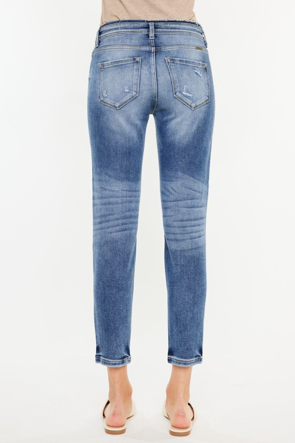 Kancan Ava High Rise Distressed Mom Jeans
