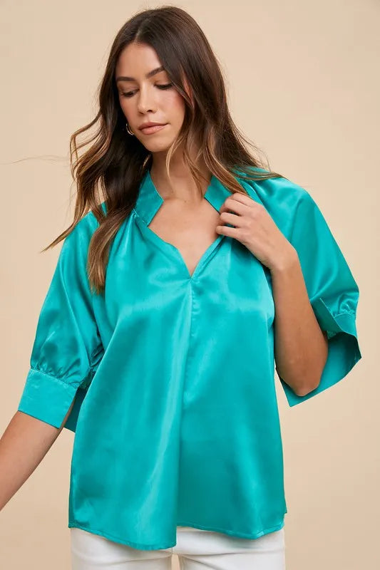 Annie Wear Checkered Button Up Half Sleeve Shirt