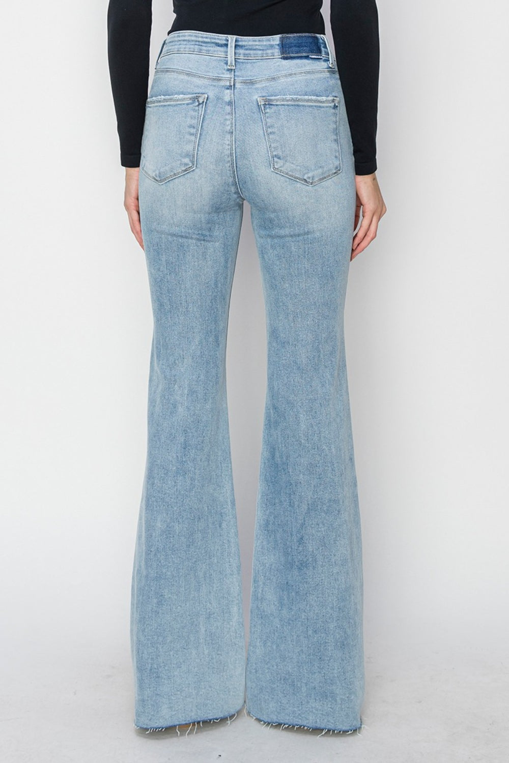 RISEN High Voltage Raw Cut Bootcut Jeans