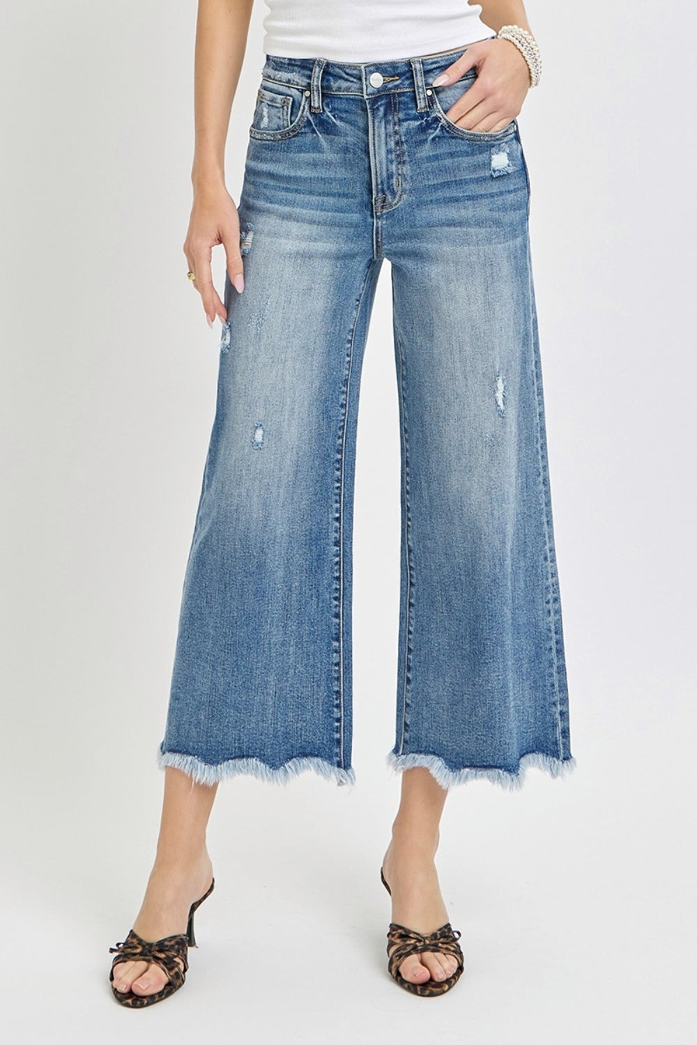 Risen Prime High Rise Cropped Flare Jeans