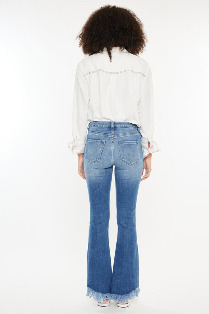 Kancan Beth High Rise Frayed Hem Jeans