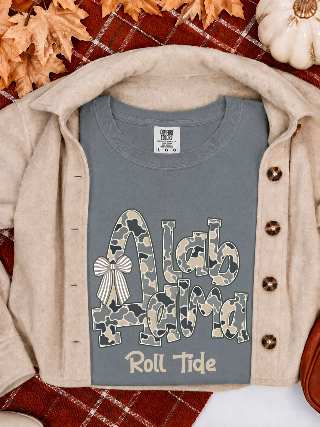 Alabama Retro Camo Game Day Graphic Comfort Colors Tee