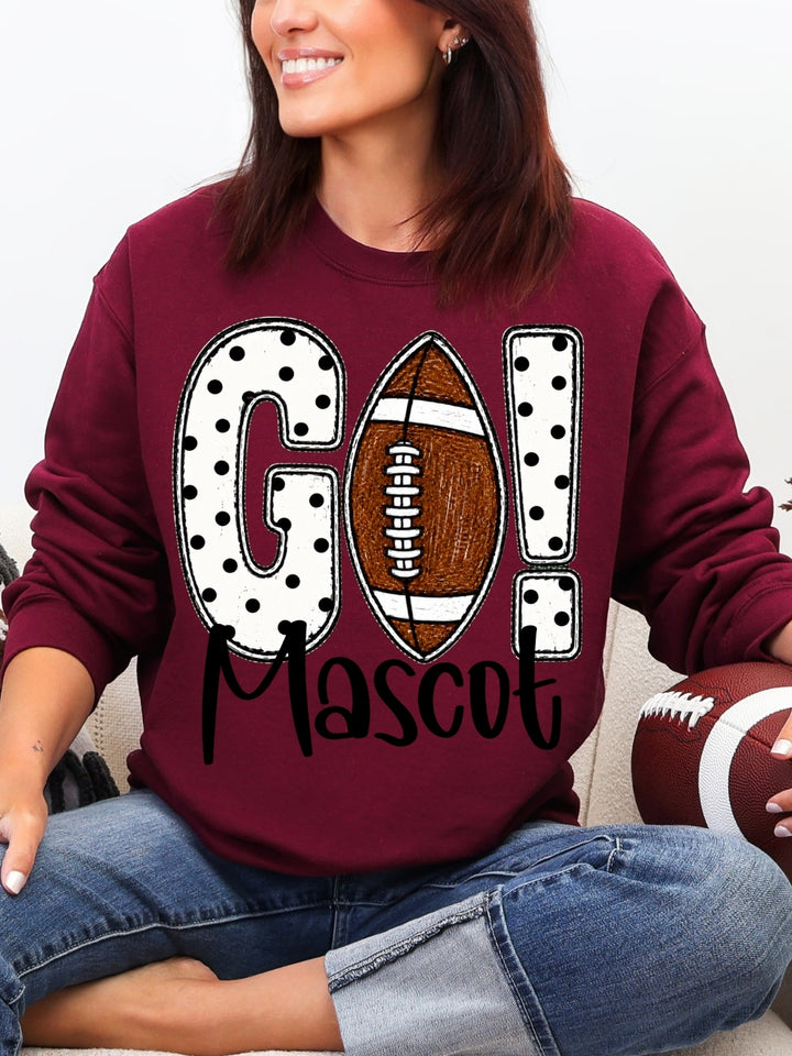 Custom Mascot Game Day Graphic Crewneck Sweatshirt