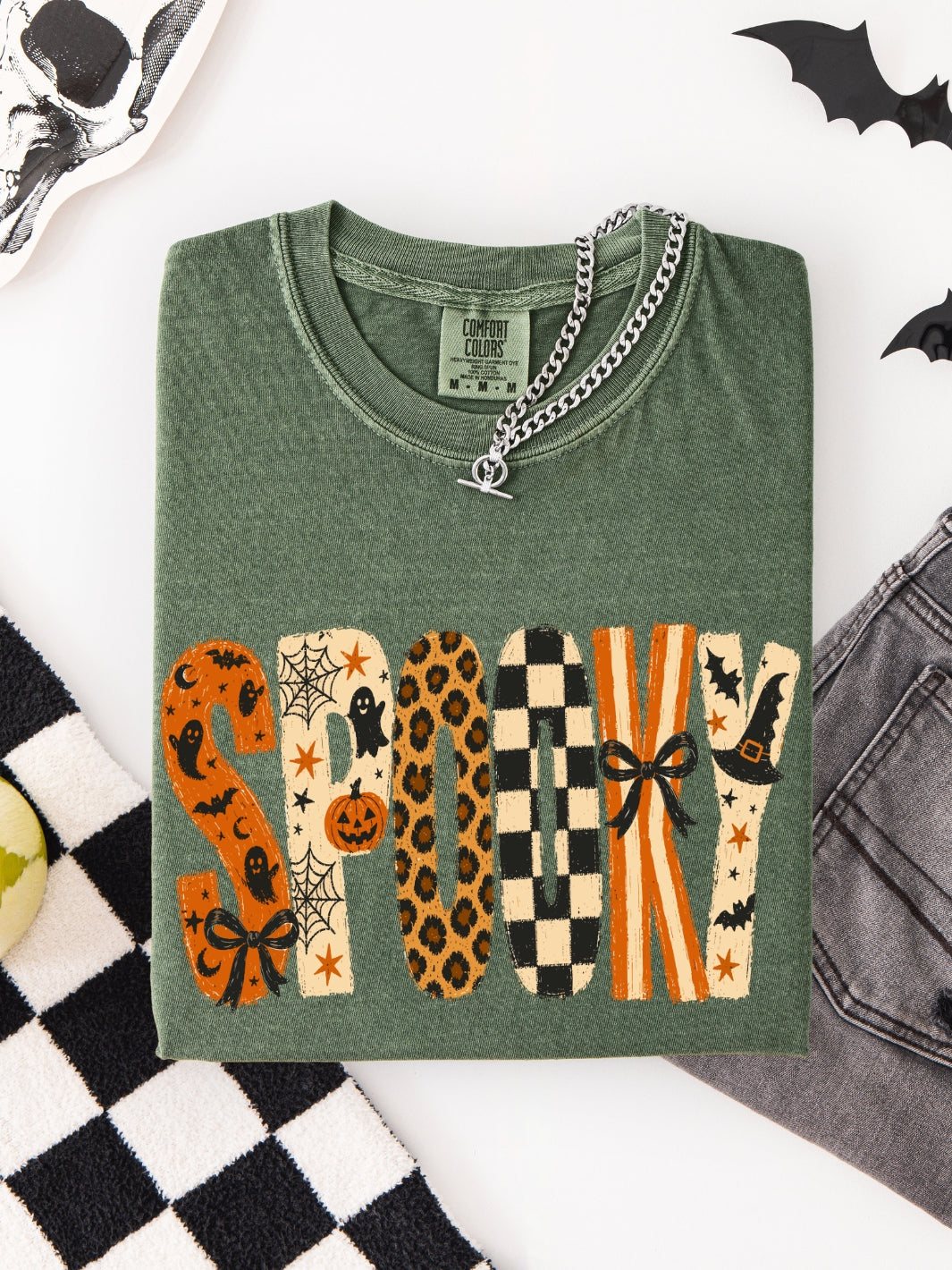 Retro Spooky Halloween Comfort Colors Graphic Tee