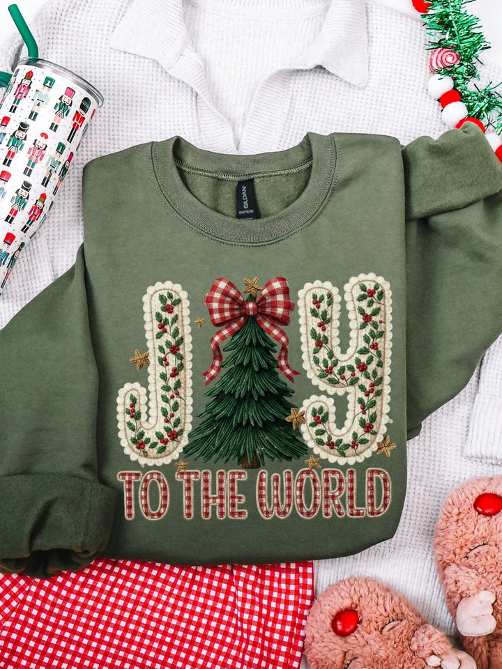 Gildan Christmas Floral Joy Sweatshirt