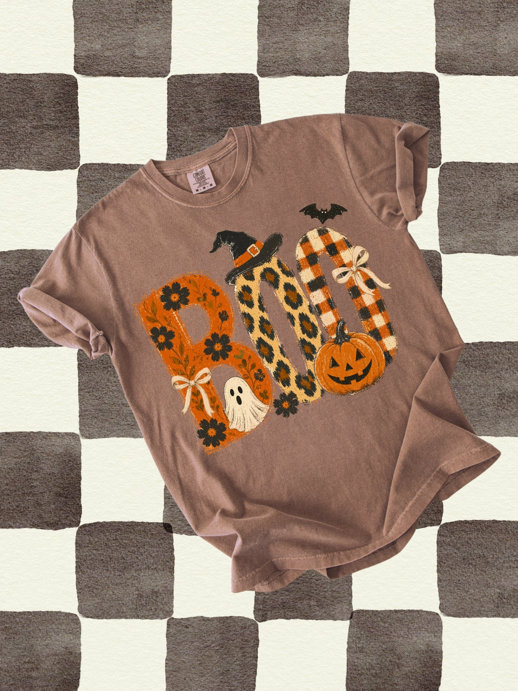 Retro Spooky Boo Halloween Comfort Colors Graphic Tee