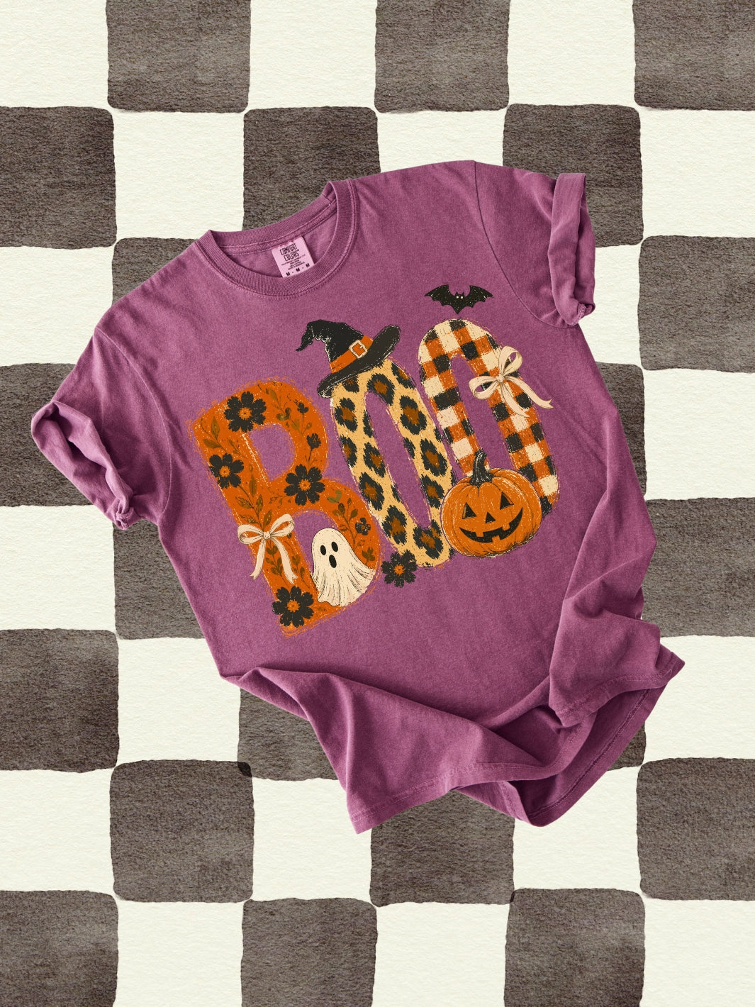 Retro Spooky Boo Halloween Comfort Colors Graphic Tee