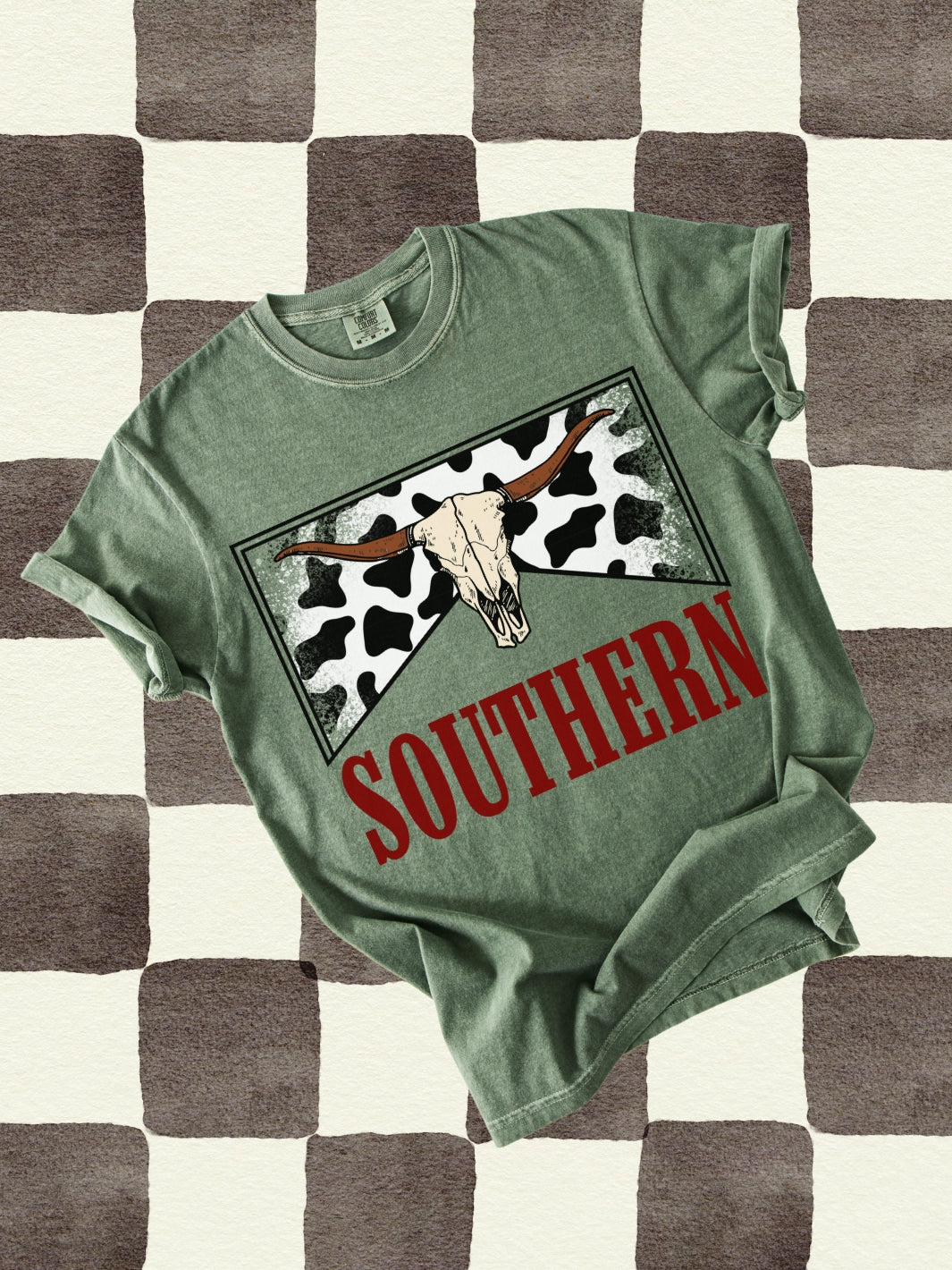 Western Southern Skull Comfort Colors Graphic Tee