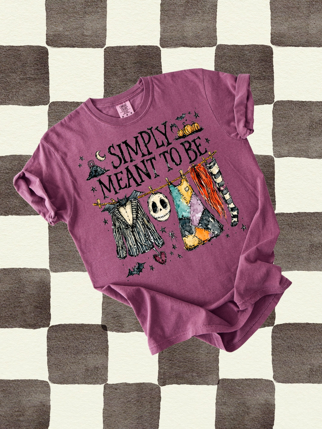 Retro Spooky Meant To Be Comfort Colors Graphic Tee