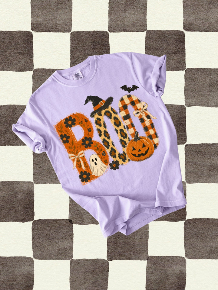 Retro Spooky Boo Halloween Comfort Colors Graphic Tee