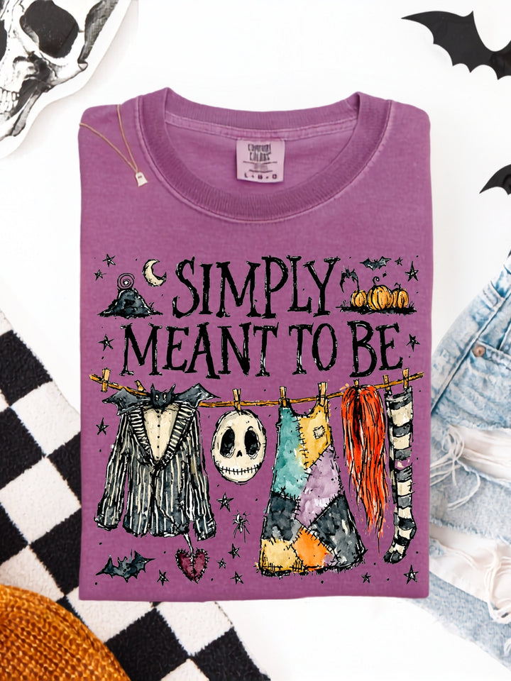 Retro Spooky Meant To Be Comfort Colors Graphic Tee