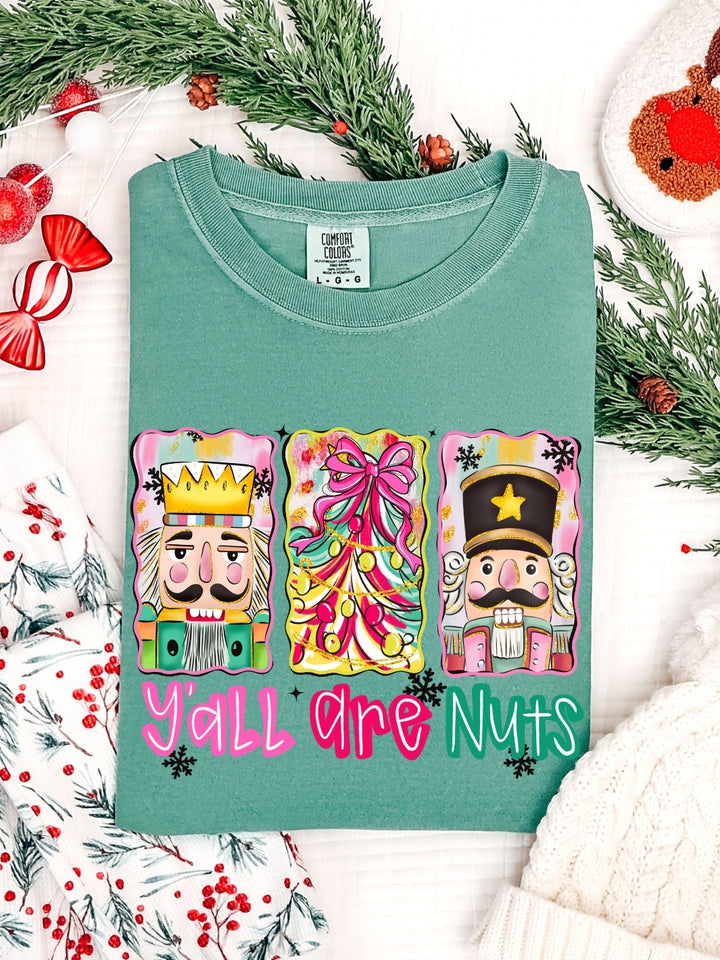 Comfort Colors Y'all Are Nuts Christmas T-Shirt