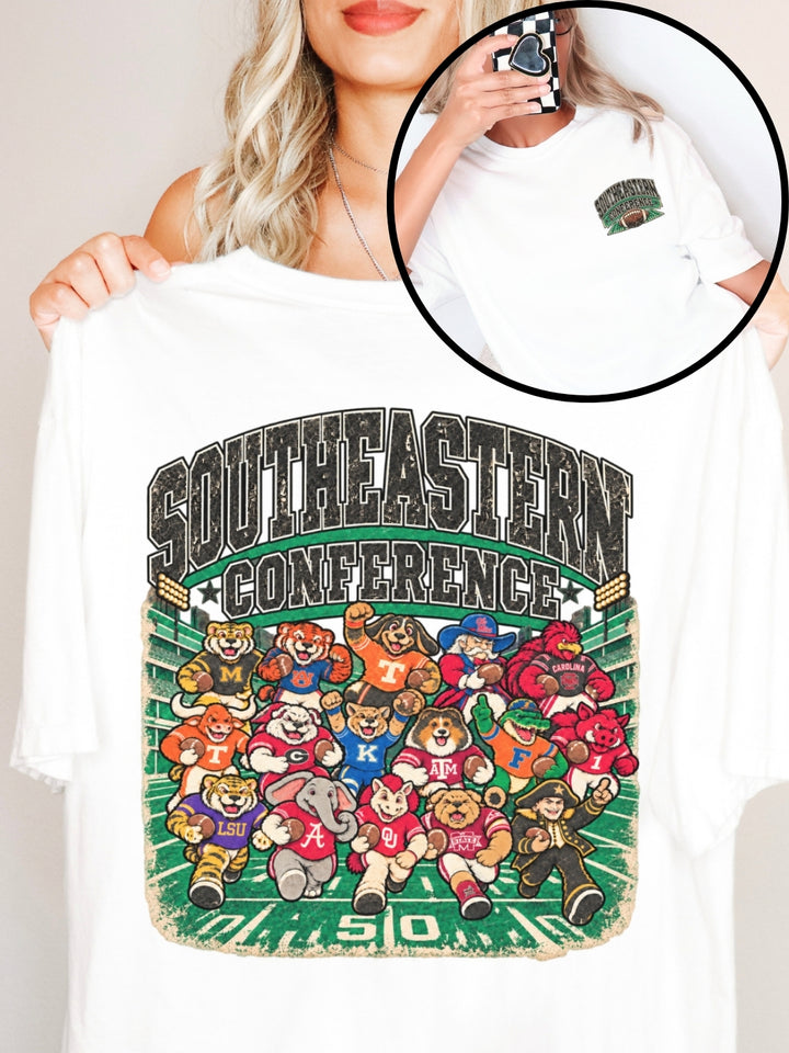 Retro Southeastern Conference Game Day Comfort Colors Graphic Tee