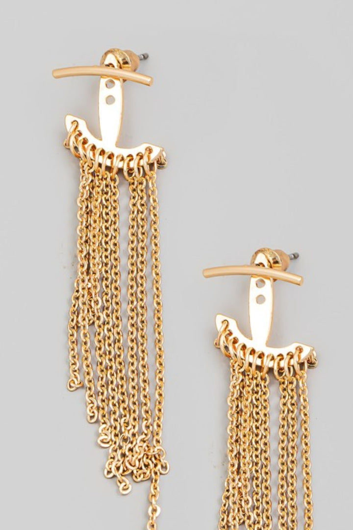 Mini Chain Dangle Fringe Earrings