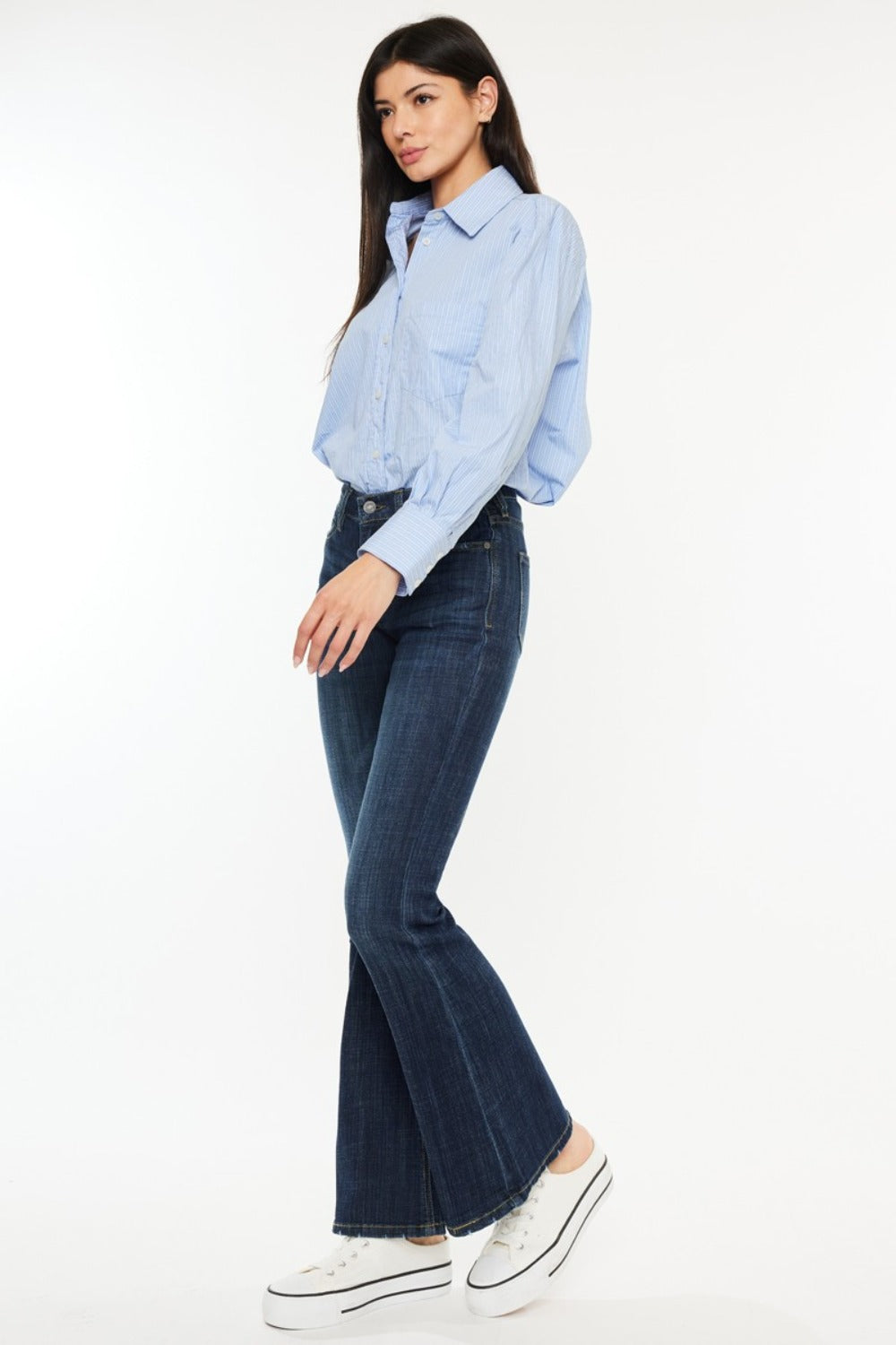 Kancan Hailey Mid Rise Flare Jeans