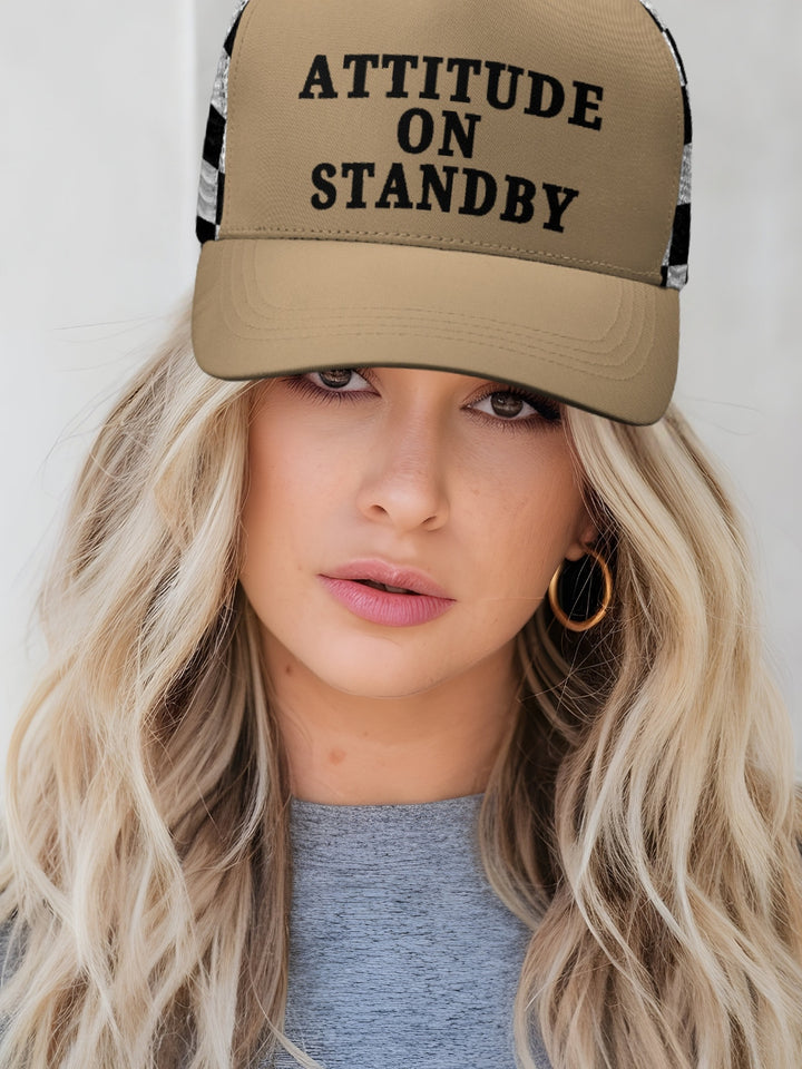 Checkered Attitude On Standby Trucker Hat