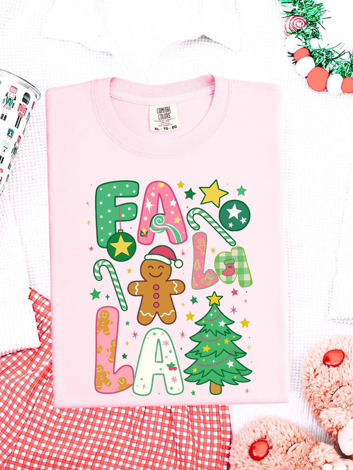 Comfort Colors FA LA LA Christmas T-Shirt