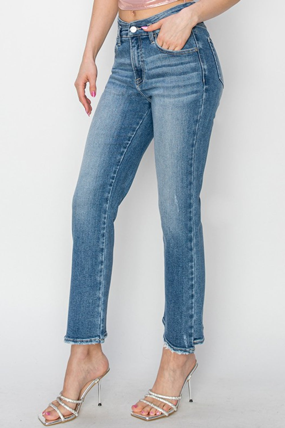 RISEN Remi High Rise Slim Straight Jeans