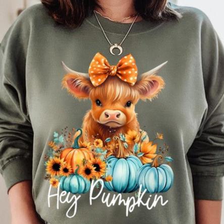 Hey Cow Pumpkin Sweatshirt