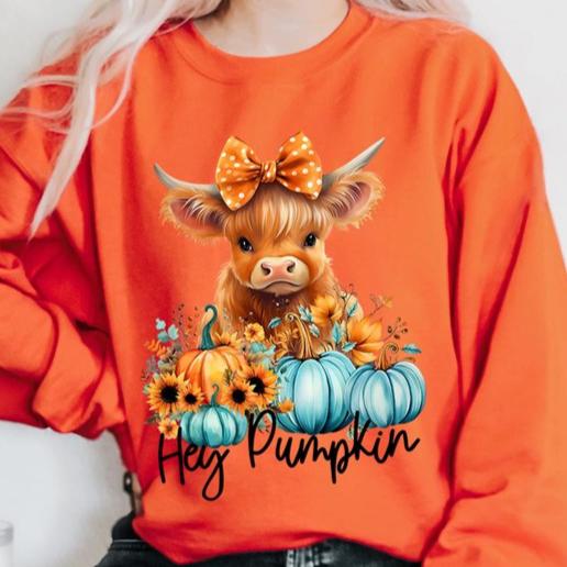 Hey Cow Pumpkin Sweatshirt