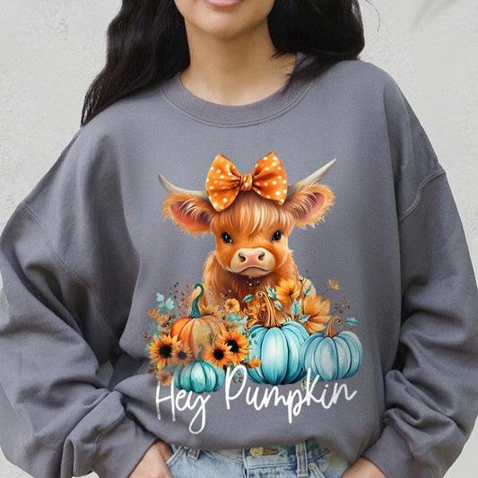 Hey Cow Pumpkin Sweatshirt