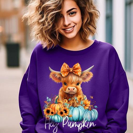 Hey Cow Pumpkin Sweatshirt