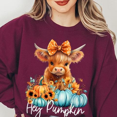 Hey Cow Pumpkin Sweatshirt