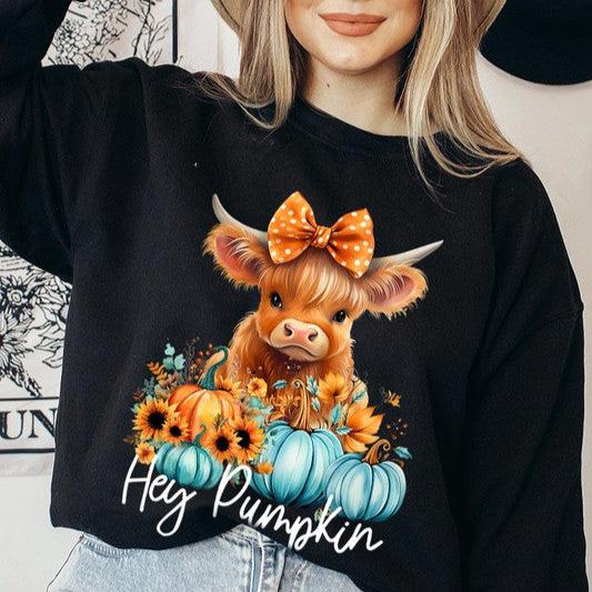 Hey Cow Pumpkin Sweatshirt