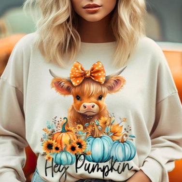 Hey Cow Pumpkin Sweatshirt