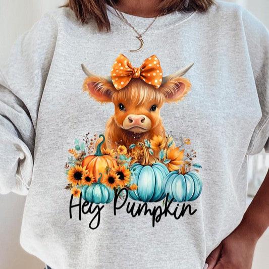 Hey Cow Pumpkin Sweatshirt