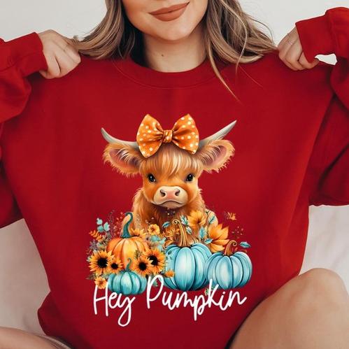 Hey Cow Pumpkin Sweatshirt