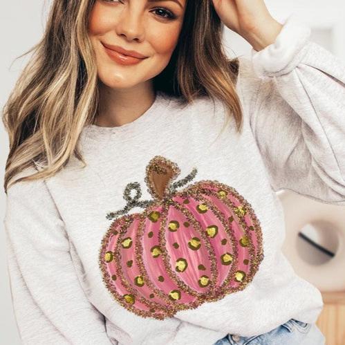 Glitter Pumpkin Sweatshirt