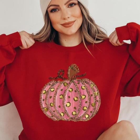 Glitter Pumpkin Sweatshirt