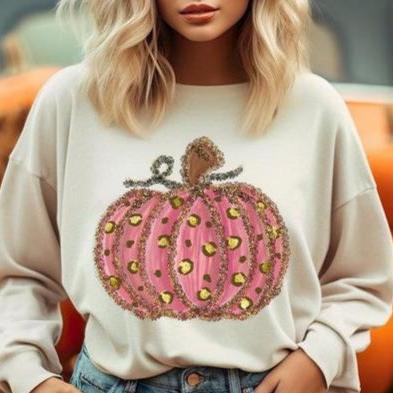 Glitter Pumpkin Sweatshirt