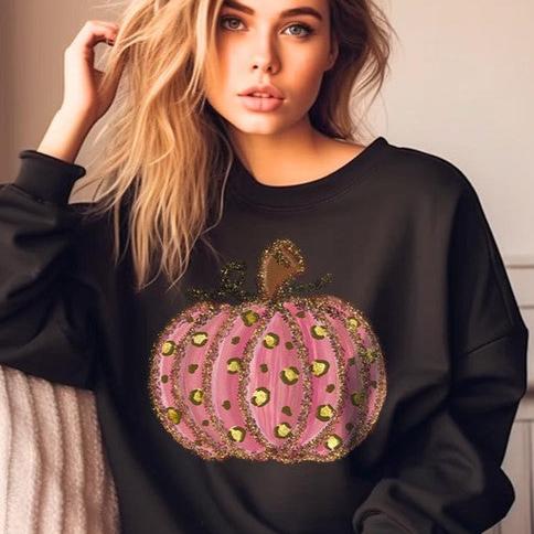 Glitter Pumpkin Sweatshirt