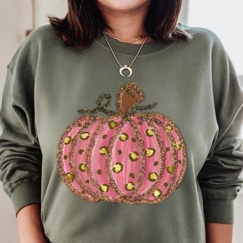 Glitter Pumpkin Sweatshirt