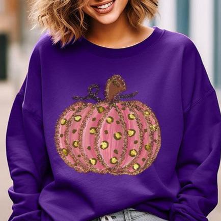 Glitter Pumpkin Sweatshirt