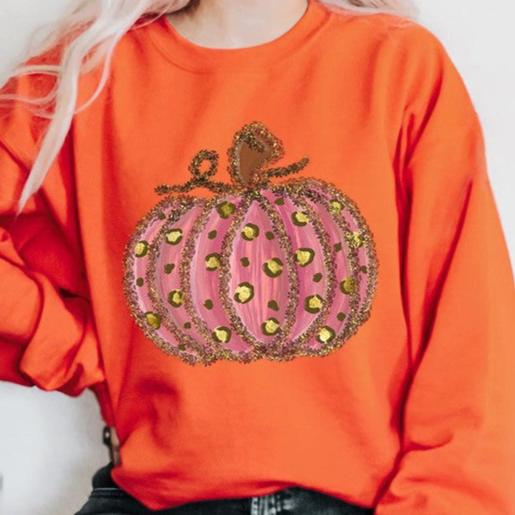 Glitter Pumpkin Sweatshirt