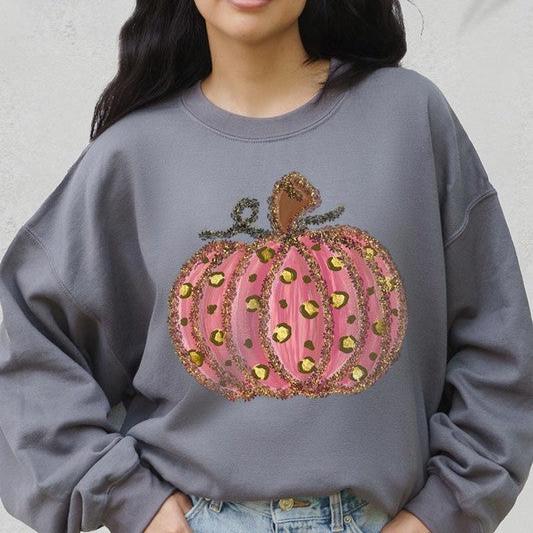 Glitter Pumpkin Sweatshirt