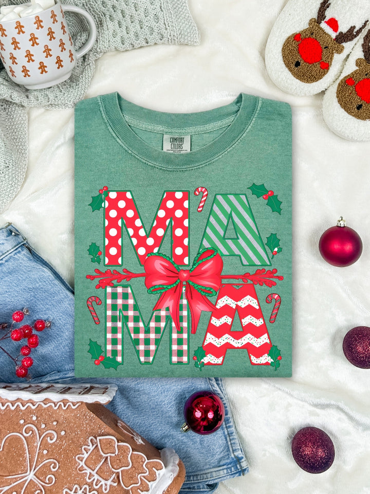 Comfort Colors Mama Christmas Tee