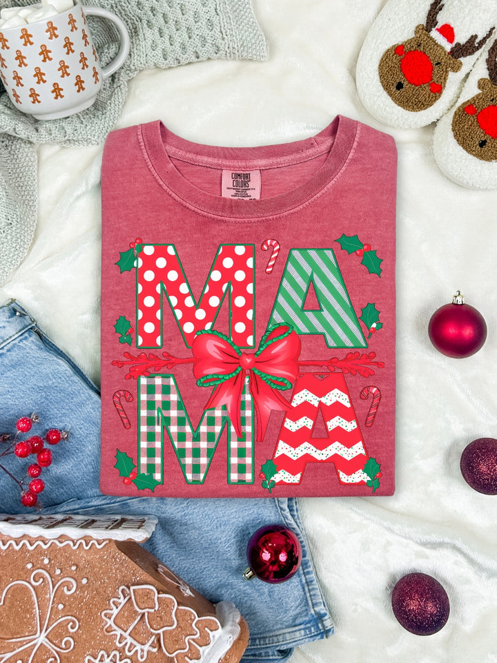 Comfort Colors Mama Christmas Tee