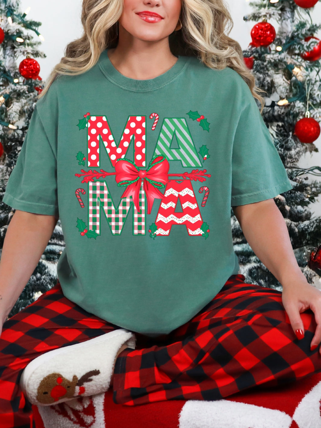 Comfort Colors Mama Christmas Tee