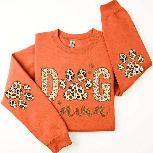 Dog Mama Leopard Printed Sweatshirts