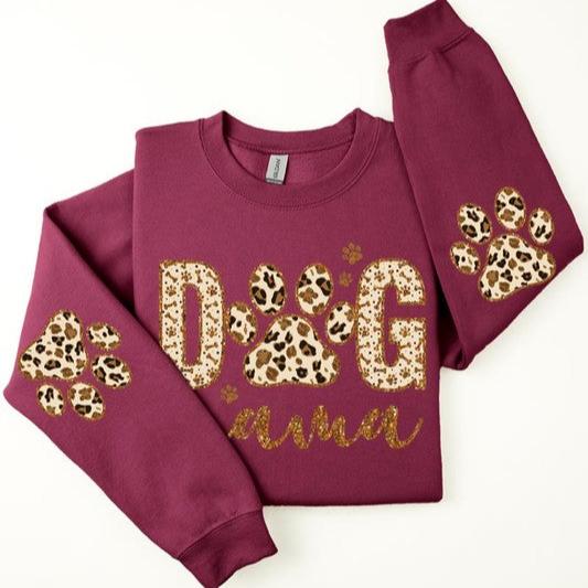 Dog Mama Leopard Printed Sweatshirts