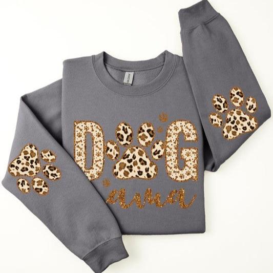 Dog Mama Leopard Printed Sweatshirts