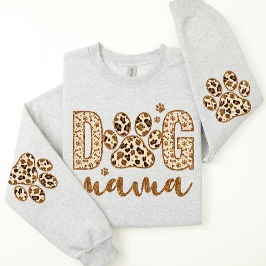 Dog Mama Leopard Printed Sweatshirts