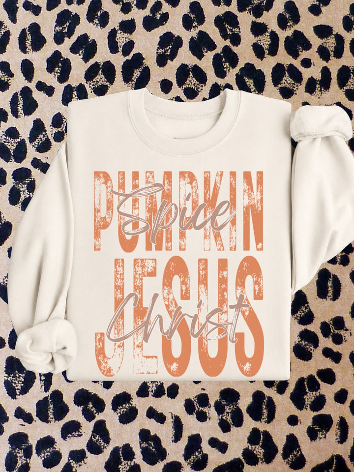 Retro Pumpkin Spice Graphic Crewneck Sweatshirt