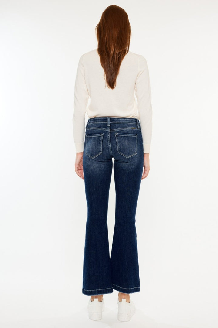 Kancan Bell Mid Rise Button Fly Flare Jeans